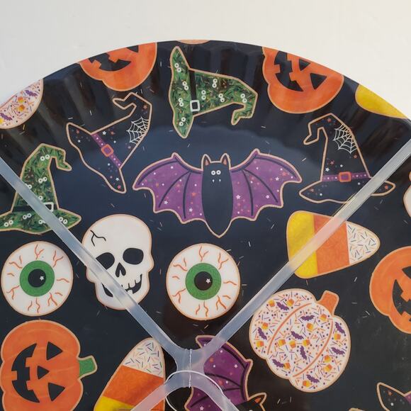 Cupcakes & Cashmere Set of 8 Melamine Halloween Plates Black 10.25 in New - Picture 8 of 15